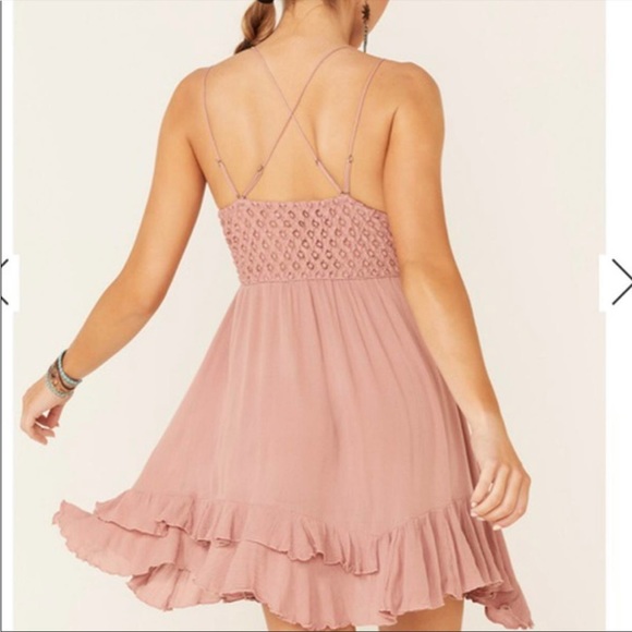 ❤️NWT Free People Adella dusty pink dress - Picture 5 of 8